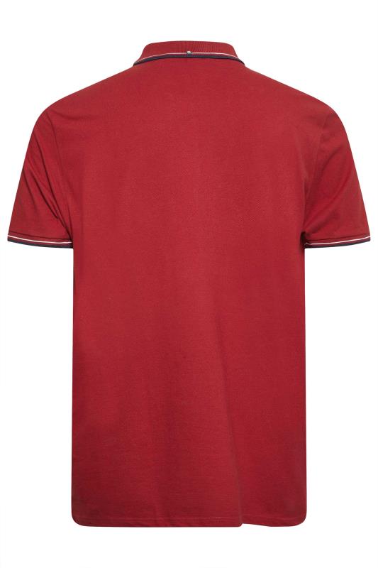 BEN SHERMAN Red Tipped Polo Shirt | BadRhino