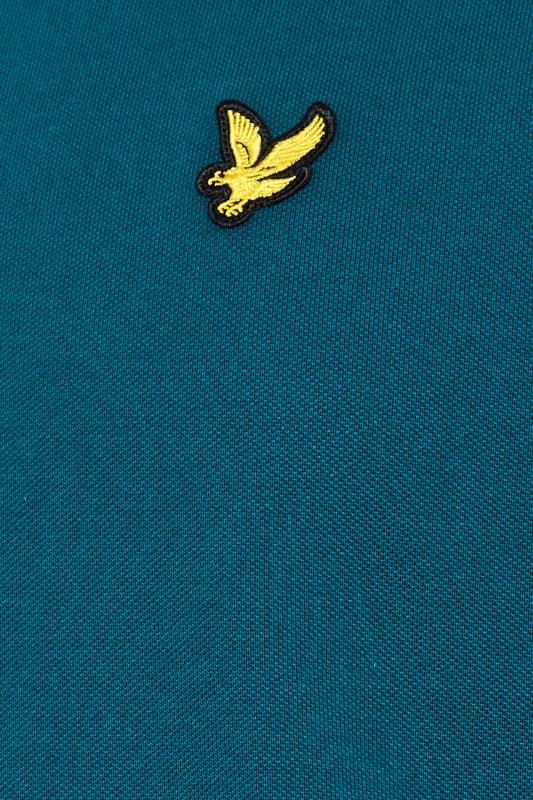 LYLE & SCOTT Teal Blue Logo Polo Shirt | BadRhino 2