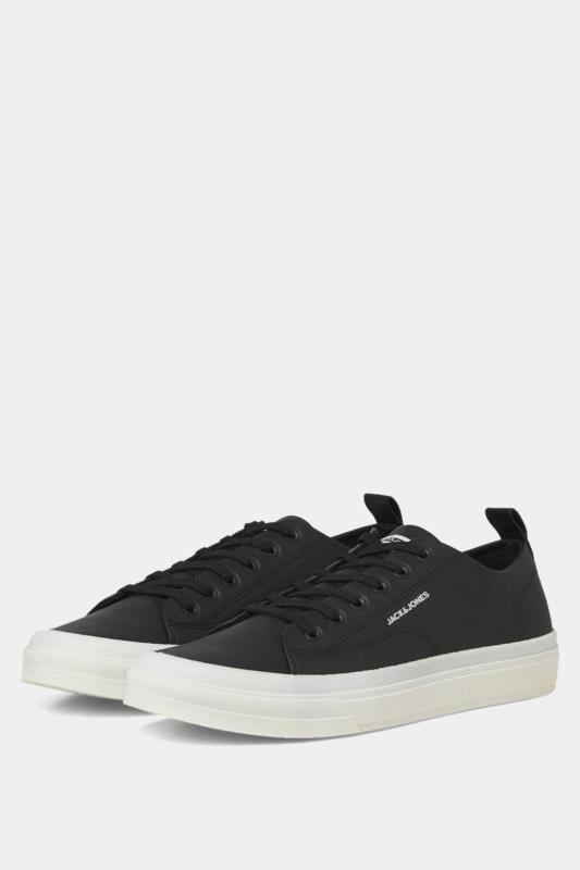 JACK & JONES Black Faux Leather Sneakers | BadRhino 2