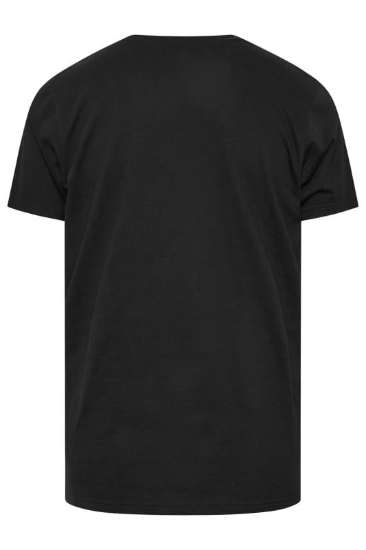 BadRhino Big & Tall Black Textured Short Sleeve T-Shirt | BadRhino 3