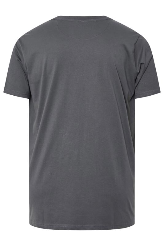 FIRETRAP Big & Tall Grey Guitar Print T-Shirt | BadRhino 4