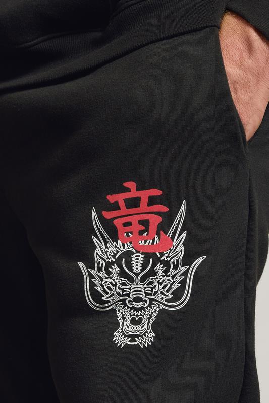 BadRhino Big & Tall Black Worldwide Print Joggers | BadRhino 4