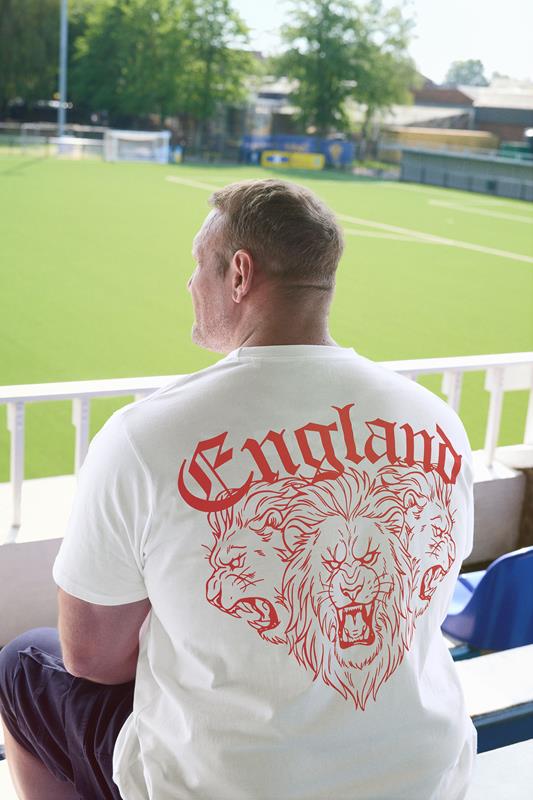 BadRhino Big & Tall White England T-Shirt