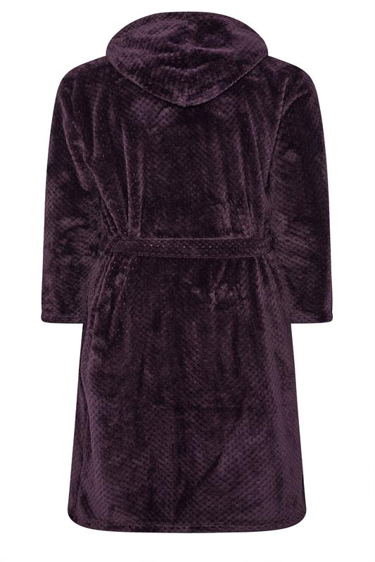 BadRhino Big & Tall Purple Textured Dressing Gown | BadRhino 2
