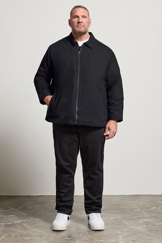 JACK & JONES Big & Tall Black Dover Worker Jacket | BadRhino 2