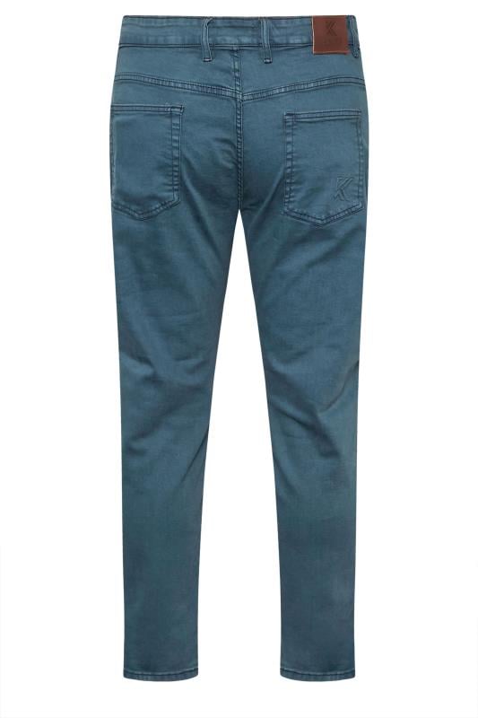 KAM Big & Tall Blue Embossed Jeans | BadRhino 2