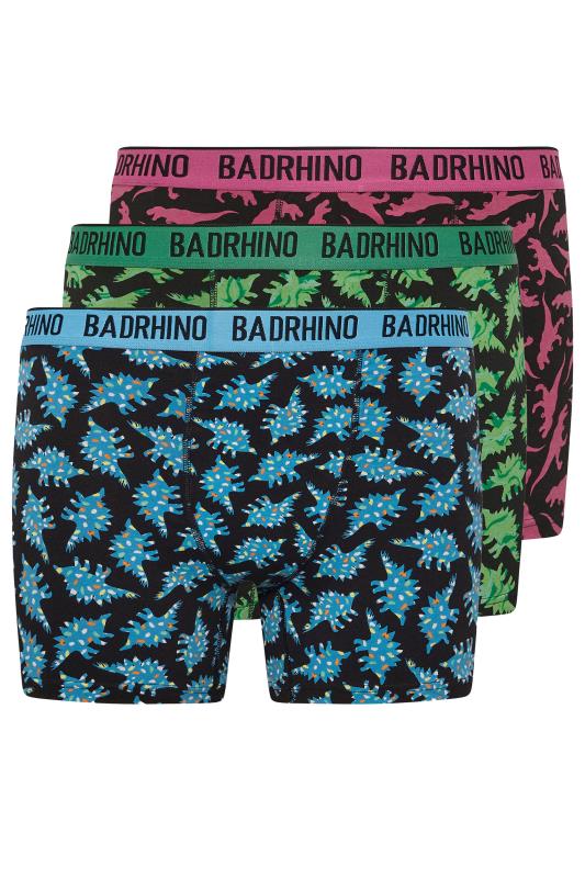 BadRhino Big & Tall 3 Pack Pink Green & Blue Striped Trunks | BadRhino 4