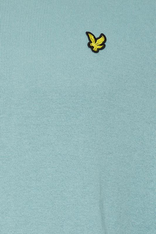 LYLE & SCOTT Big & Tall Blue Cotton Merino Crew Neck Jumper | BadRhino 2