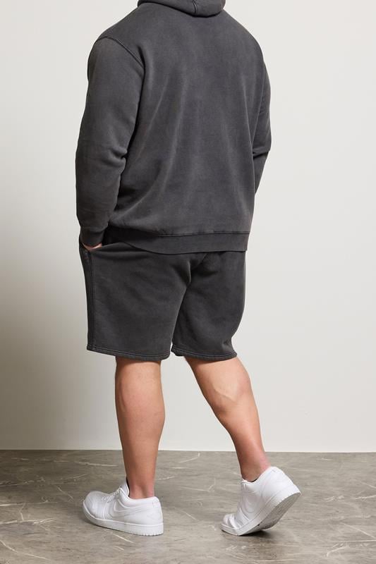 BadRhino Big & Tall Black Sun Bleached Jogger Shorts | BadRhino 2