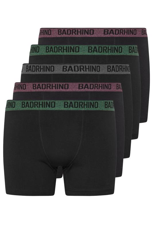 BadRhino 5 PACK Black Marl Waistband Trunks | BadRhino 4