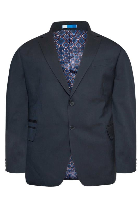 BadRhino Big & Tall Navy Blue Plain Suit Jacket | BadRhino 7