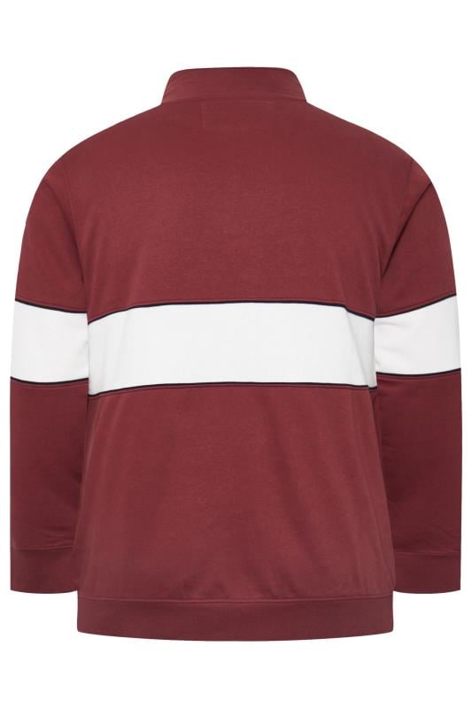 BadRhino Big & Tall Burgundy Red Quarter Zip Sweatshirt | BadRhino 5