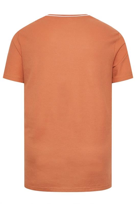 BadRhino Big & Tall Orange Waffle Ringer T-Shirt | BadRhino 3