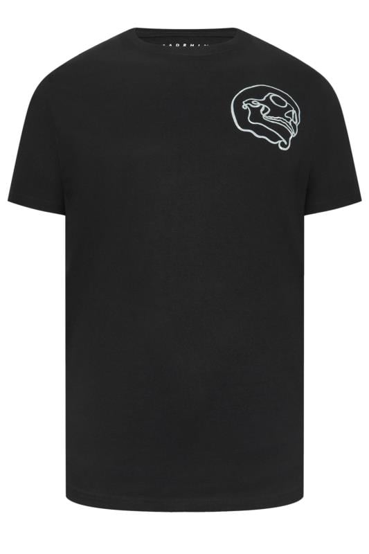 BadRhino Big & Tall Black Skull Print Graphic T-Shirt | BadRhino 4