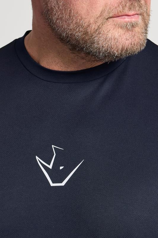 IronRhino Big & Tall Navy Blue Branded Performance T-Shirt | BadRhino 4