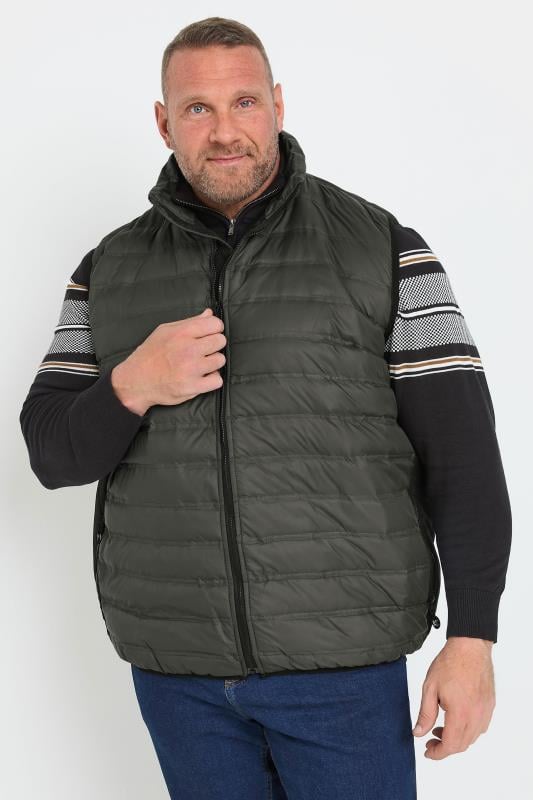 KAM Big & Tall Slate Grey Quilted Gilet | BadRhino 2