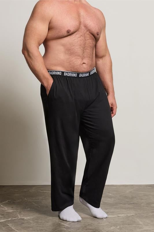 Men's  BadRhino Big & Tall Black Lounge Trousers