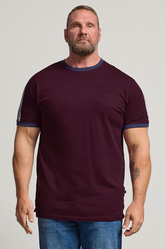  KAM Big & Tall Fig Purple Ringer T-Shirt