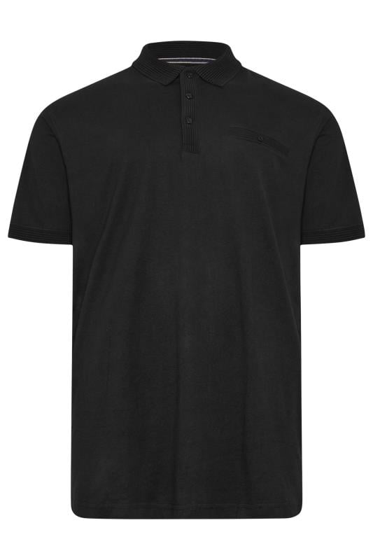 KAM Big & Tall Black Polo Shirt | BadRhino 3