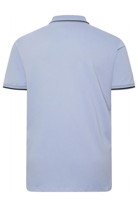 LYLE & SCOTT Big & Tall Bubble Blue Tipped Polo Shirt | BadRhino 4