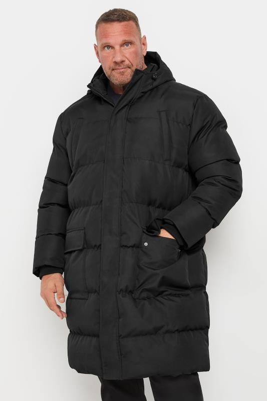 BadRhino Big & Tall Black Longline Puffer Jacket | BadRhino 3