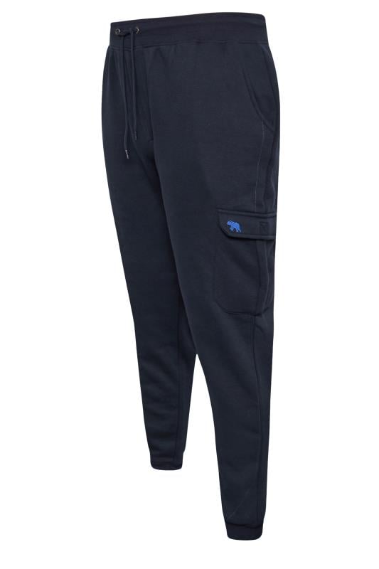 D555 Big & Tall Navy Blue Cargo Pocket Joggers | BadRhino 4