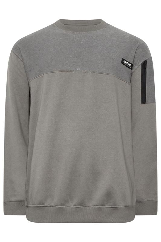 Men's  FIRETRAP Big & Tall Grey Olsen Sweatshirt