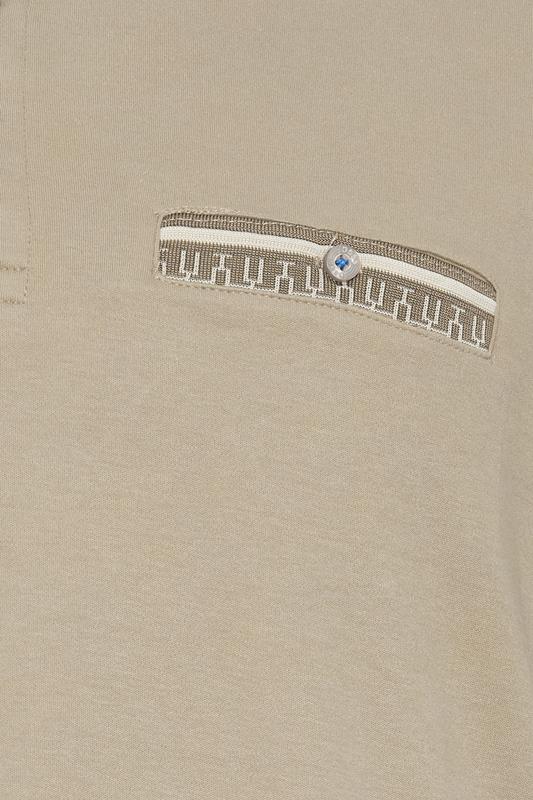 D555 Big & Tall Stone Brown Interlock Jacquard Polo Shirt | BadRhino 5