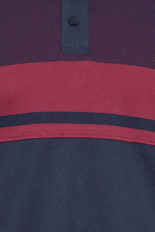 KAM Big & Tall Burgundy Red Dobby Polo Shirt | BadRhino 2