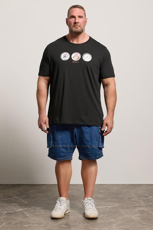 Ben Sherman Big & Tall Black Speed Graphic T-Shirt | BadRhino 1