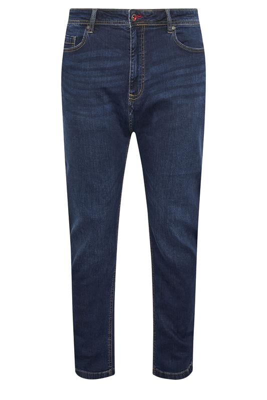 Men's Tapered D555 Big & Tall Blue Blue Tapered Stretch Jeans