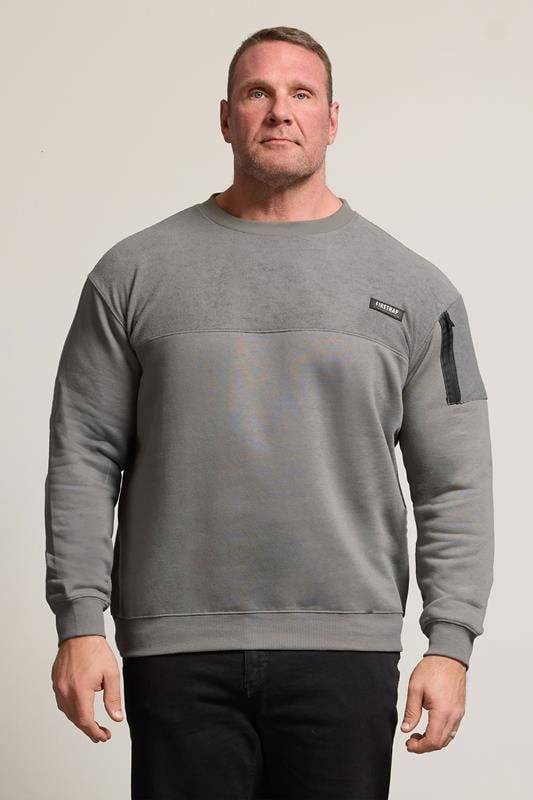 Men's  FIRETRAP Big & Tall Grey Olsen Sweatshirt