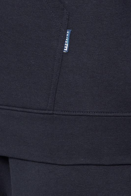 BadRhino Big & Tall Navy Blue Zip Through Hoodie & Jogger Set | BadRhino 3