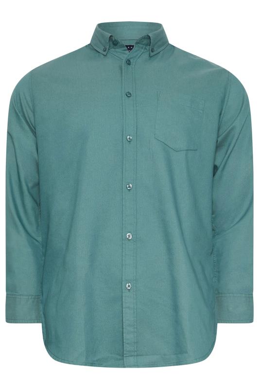 BadRhino Big & Tall Blue Long Sleeve Oxford Shirt | BadRhino 4