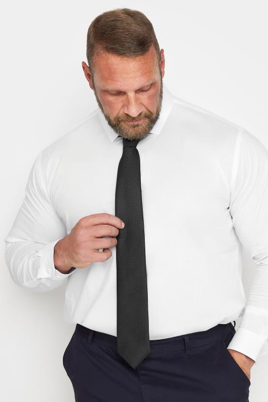 Men's  BadRhino Tailoring Black & Grey 2 PACK Textured Ties