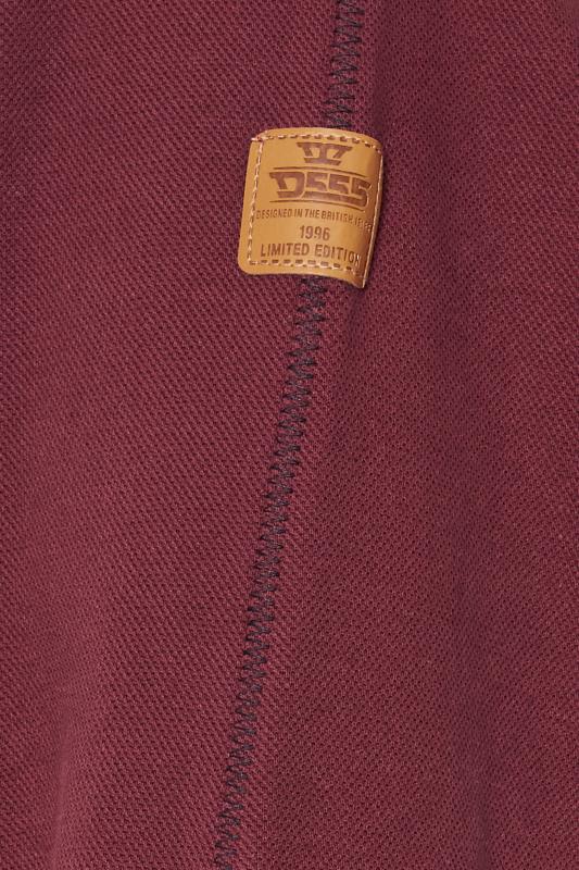 D555 Big & Tall Burgundy Quarter Zip Sweatshirt | BadRhino 4