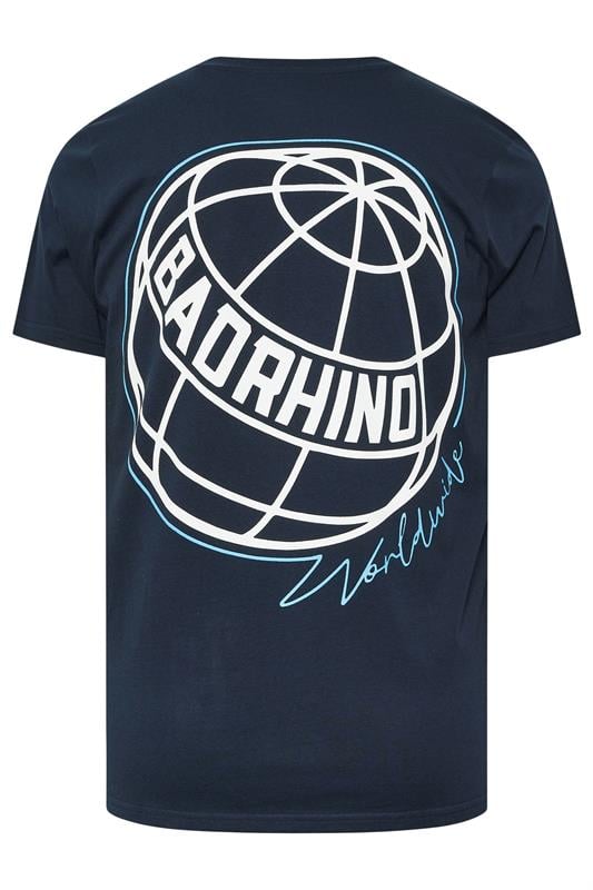 BadRhino Big & Tall 3 PACK Black & Navy Blue Worldwide Graphic T-Shirts | BadRhino 12