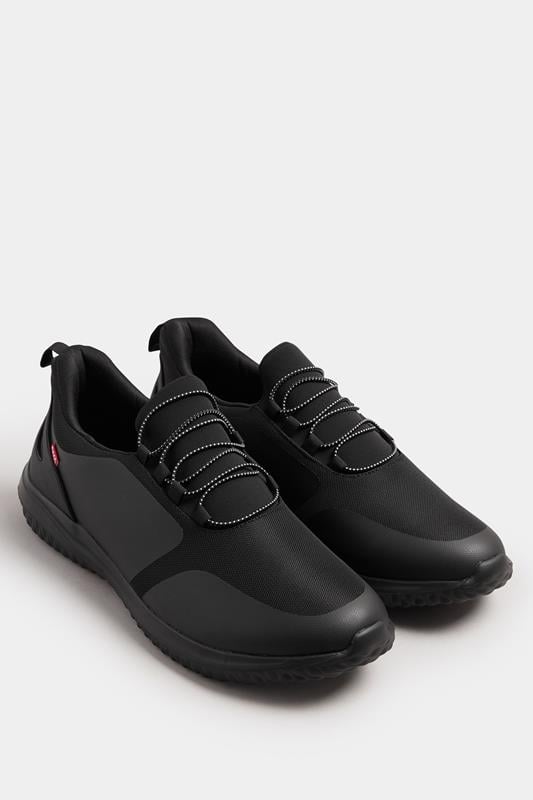 D555 Black PU Lace Shoes | BadRhino 1