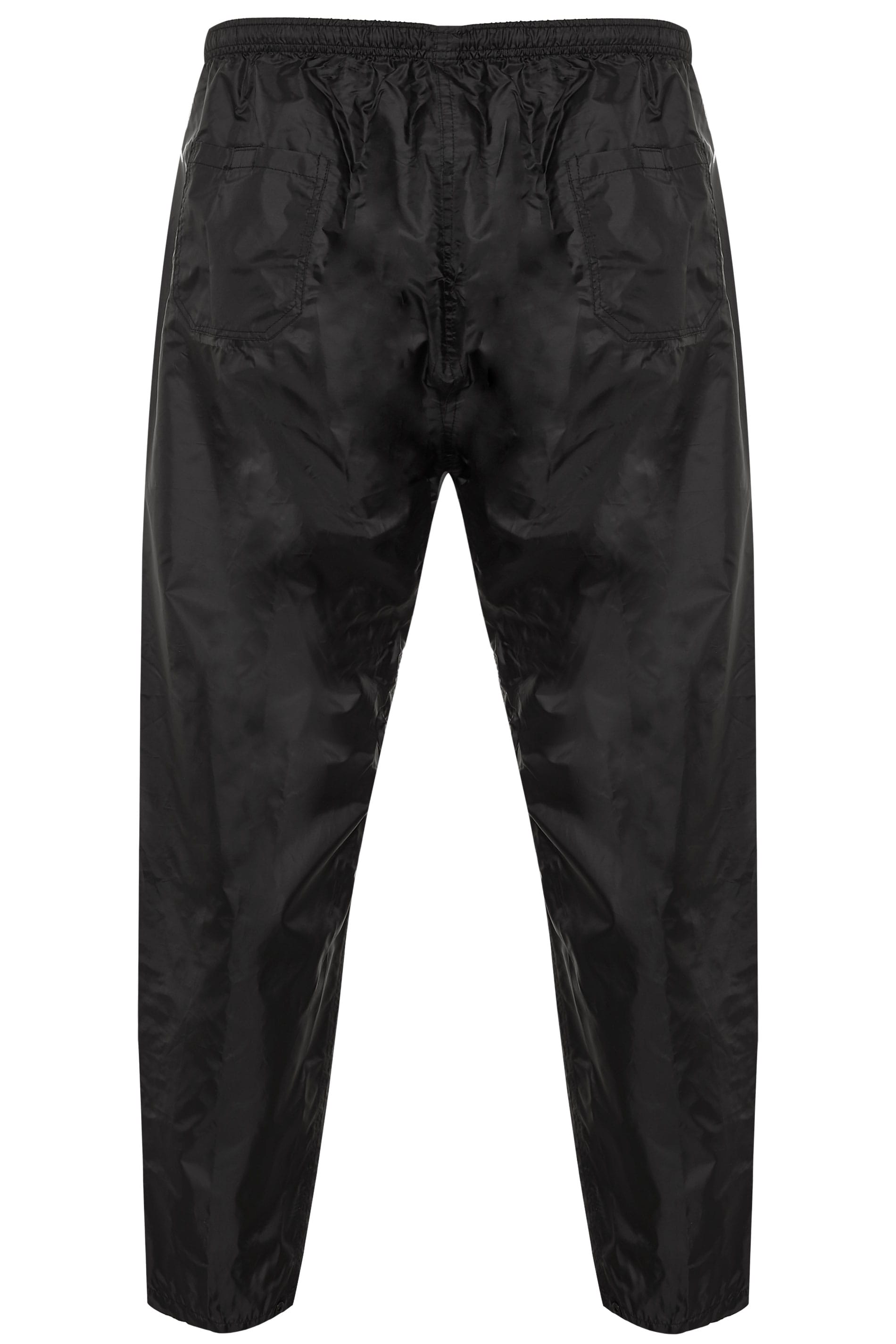 D555 Black Foldaway Waterproof Trousers | BadRhino 1