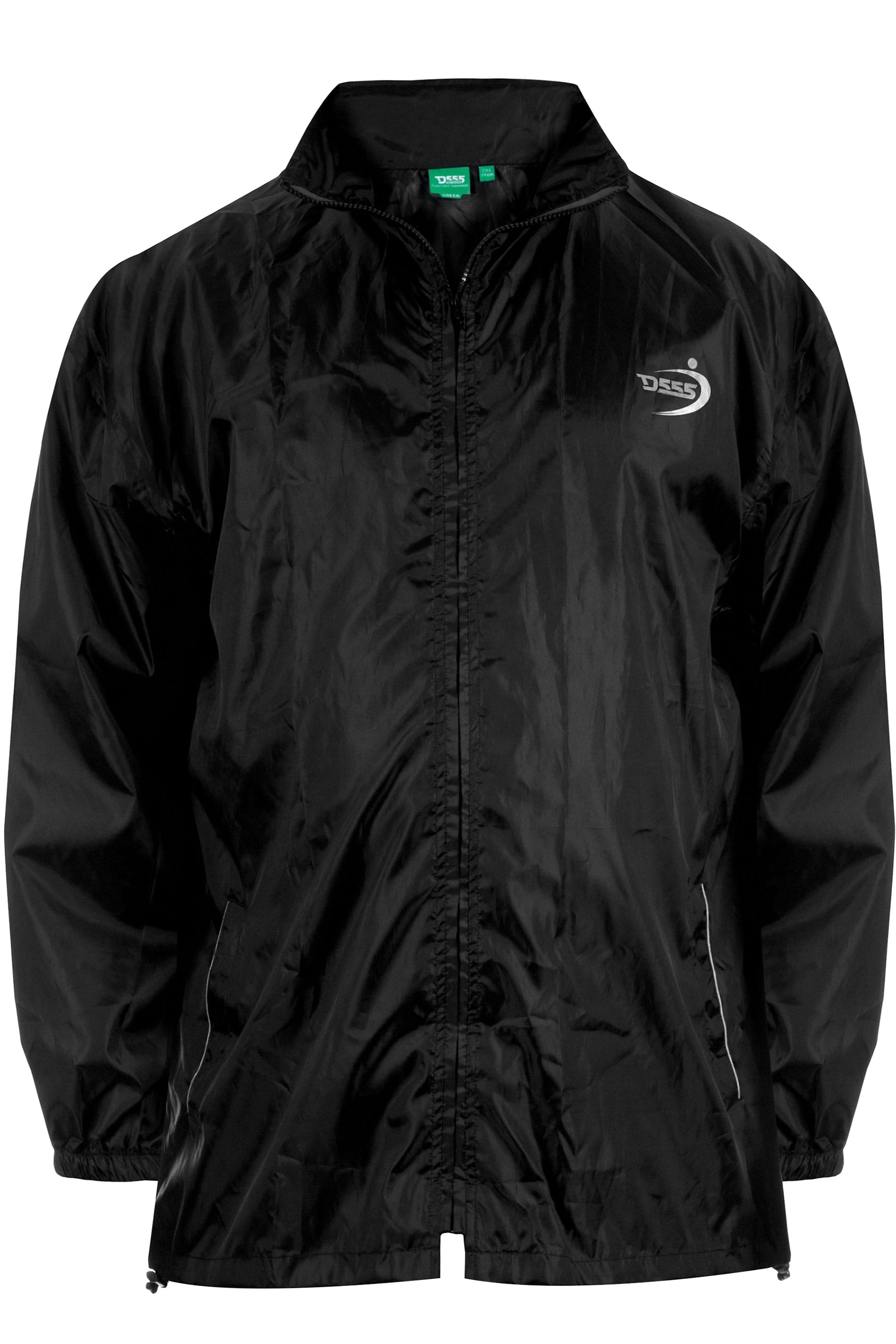 D555 Black Foldaway Waterproof Jacket | BadRhino 1