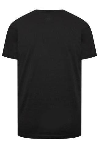 LUKE 1977 Big & Tall Black Gloss Print Logo T-Shirt | BadRhino