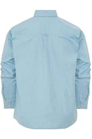 BadRhino Big & Tall Light Blue Poplin Long Sleeve Shirt | BadRhino