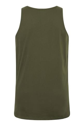 BadRhino Khaki Green Plain Vest Top | BadRhino