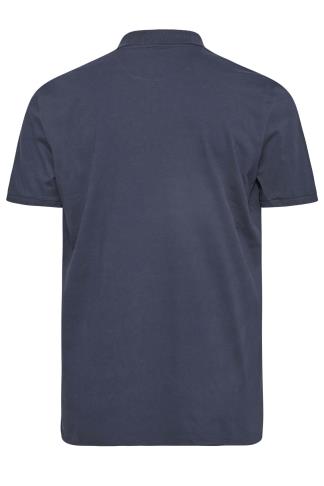 LYLE & SCOTT Navy Blue Logo Polo Shirt | BadRhino