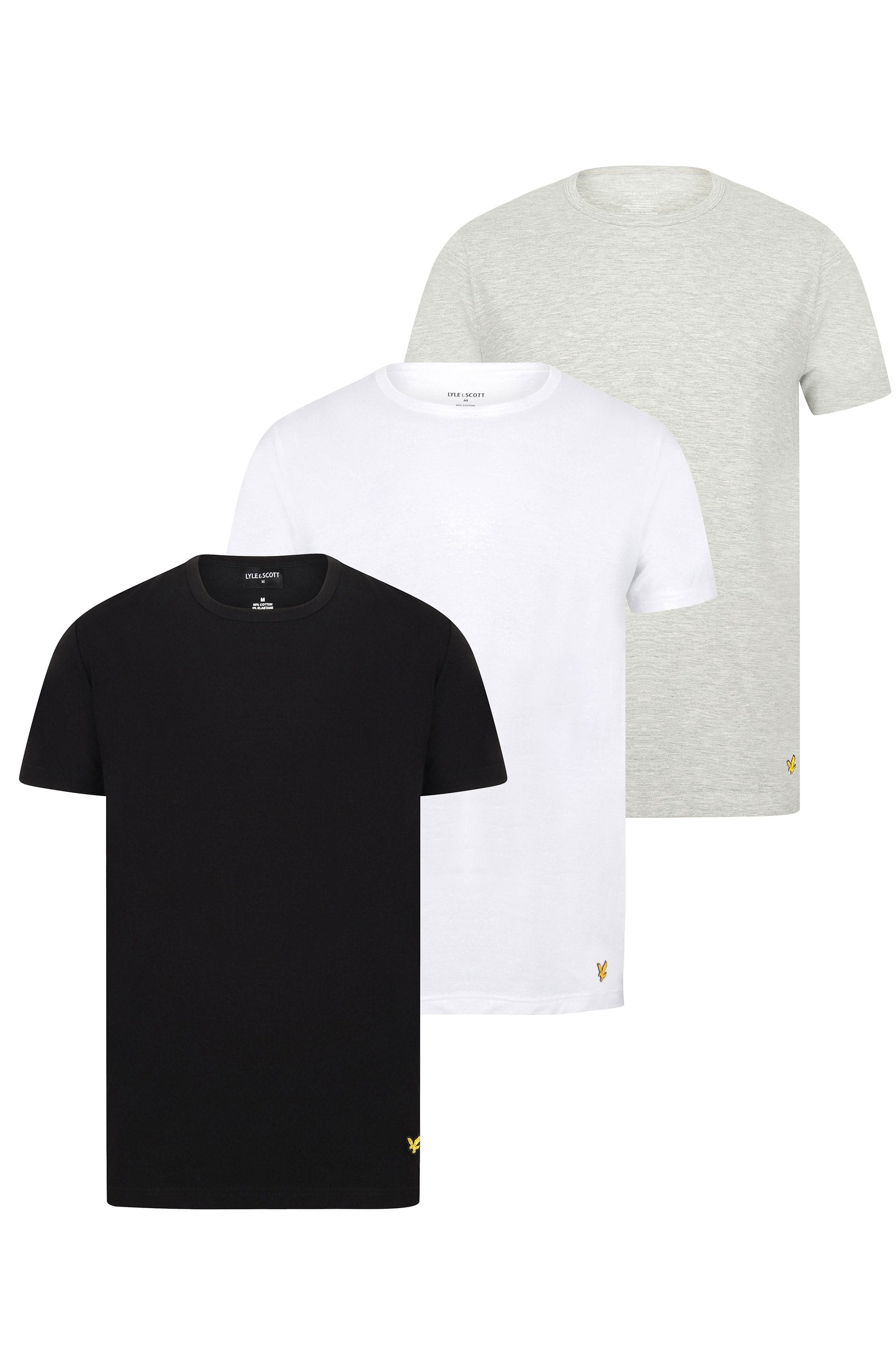 LYLE & SCOTT 3 Pack Black Lounge T-Shirts | BadRhino 2