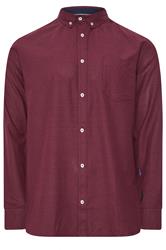 BadRhino Big & Tall Burgundy Red Long Sleeve Slub Shirt | BadRhino 5