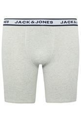JACK & JONES Big & Tall 3 Pack White/Grey/Navy Blue Boxers | BadRhino 5