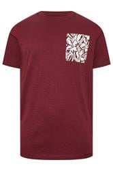 BadRhino Big & Tall Red Flower Pocket T-Shirt