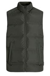 JACK & JONES Big & Tall Rosin Green Collared Puffer Bodywarmer | BadRhino 1