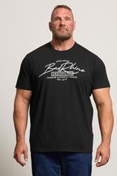 BadRhino Big & Tall Black Script Graphic Print T-Shirt | BadRhino 1